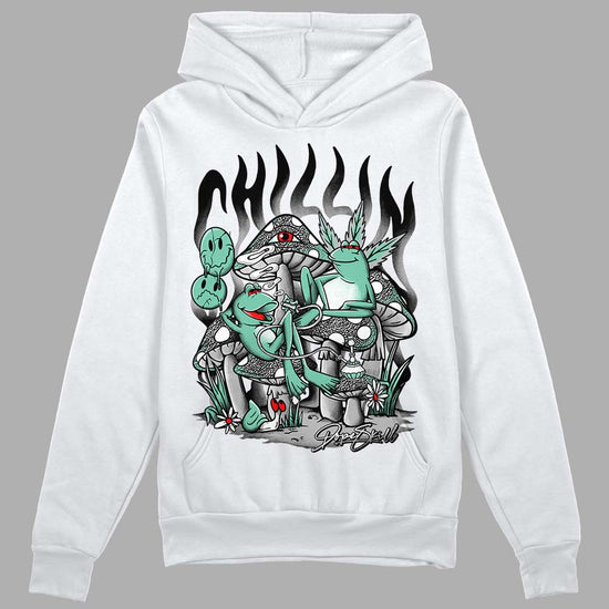 Jordan 3 "Green Glow" DopeSkill Hoodie Sweatshirt Chillin Graphic Streetwear - White 