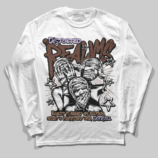Harris Tweed x Wmns Dunk Low 'Sesame' DopeSkill Long Sleeve T-Shirt Distorted Realms Graphic Streetwear - White 