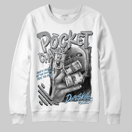 Jordan 5 Retro Wolf Grey (2026) DopeSkill Sweatshirt Pocket Change Graphic Streetwear - White 