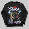 Jordan 6 University Blue DopeSkill Long Sleeve T-Shirt Rolling in Money Graphic Streetwear - Black