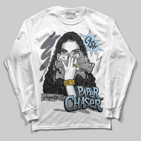 Jordan 5 Retro Wolf Grey (2026) DopeSkill Long Sleeve T-Shirt NPC Graphic Streetwear - White