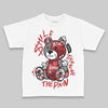 Jordan 8 Retro Bugs Bunny (2025) DopeSkill Toddler Kids T-shirt Smile Through The Pain Graphic Streetwear - White 