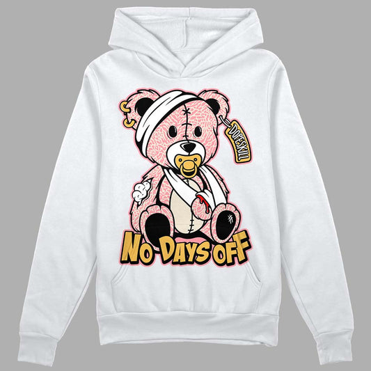 Jordan 3 GS “Red Stardust” DopeSkill Hoodie Sweatshirt Hurt Bear Graphic Streetwear - White 