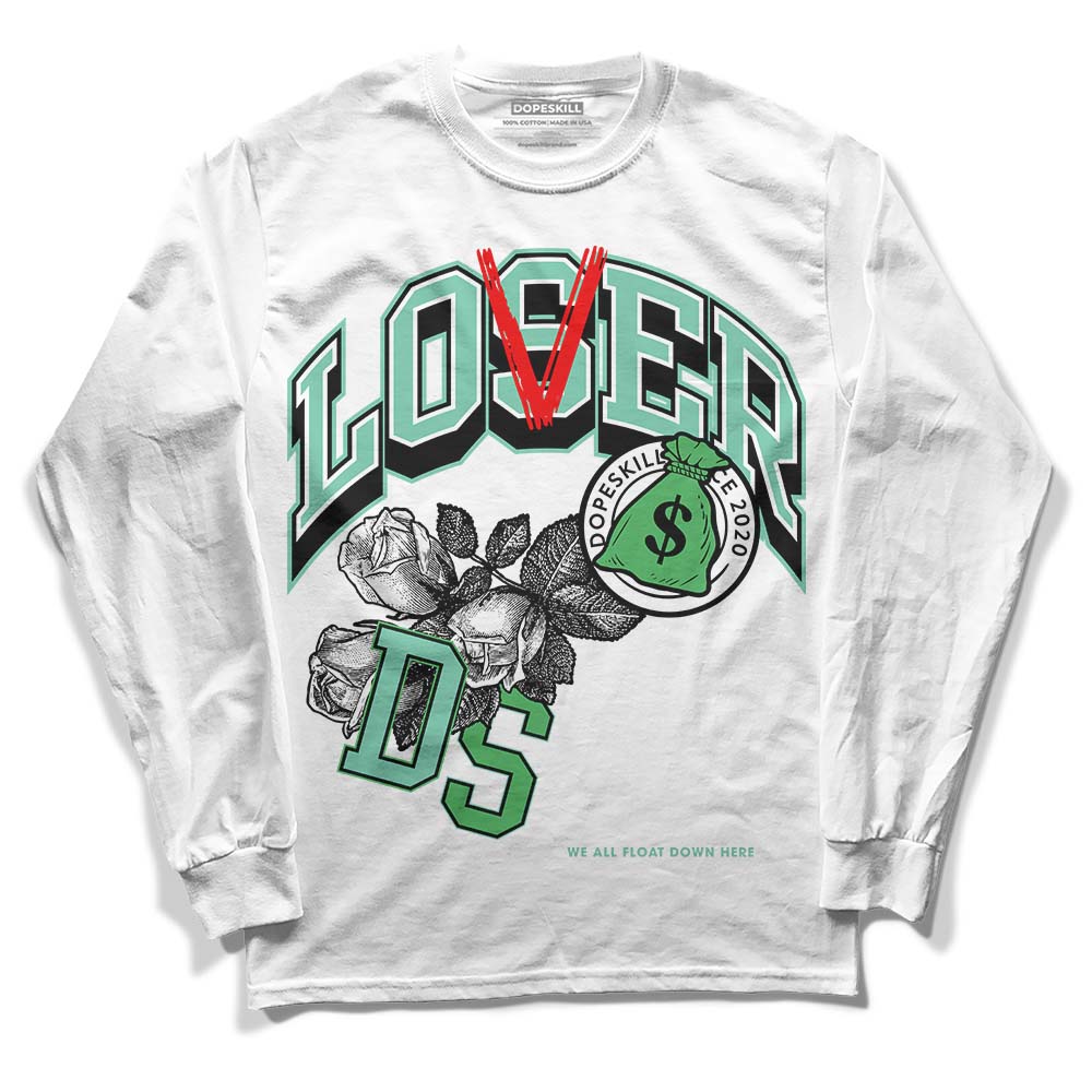 Jordan 1 High OG Green Glow DopeSkill Long Sleeve T-Shirt Loser Lover Graphic Streetwear - White