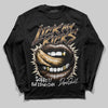 Jordan 5 “Earth/Metallic Gold” DopeSkill Long Sleeve T-Shirt Lick My Kicks Graphic Streetwear - Black