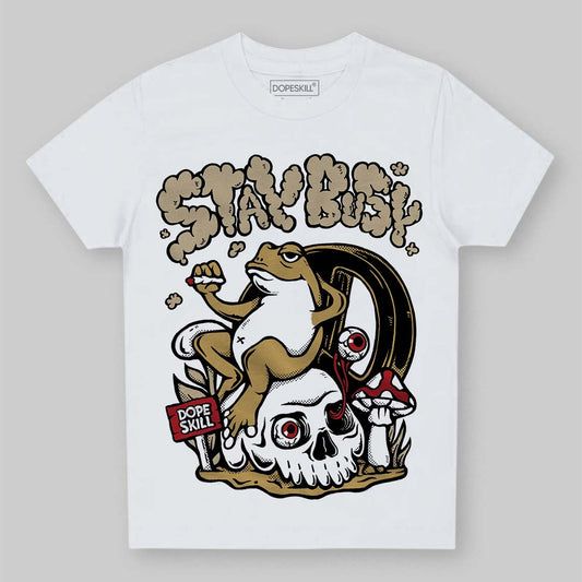 Jordan 4 Retro “Pizza” DopeSkill Toddler Kids T-shirt Stay Busy Graphic Streetwear - White