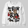 Jordan 9 'Olive' DopeSkill Sweatshirt No Risk No Story Graphic Streetwear - White