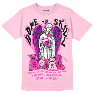 Pink Sneakers DopeSkill Pink T-shirt Angels Graphic Streetwear