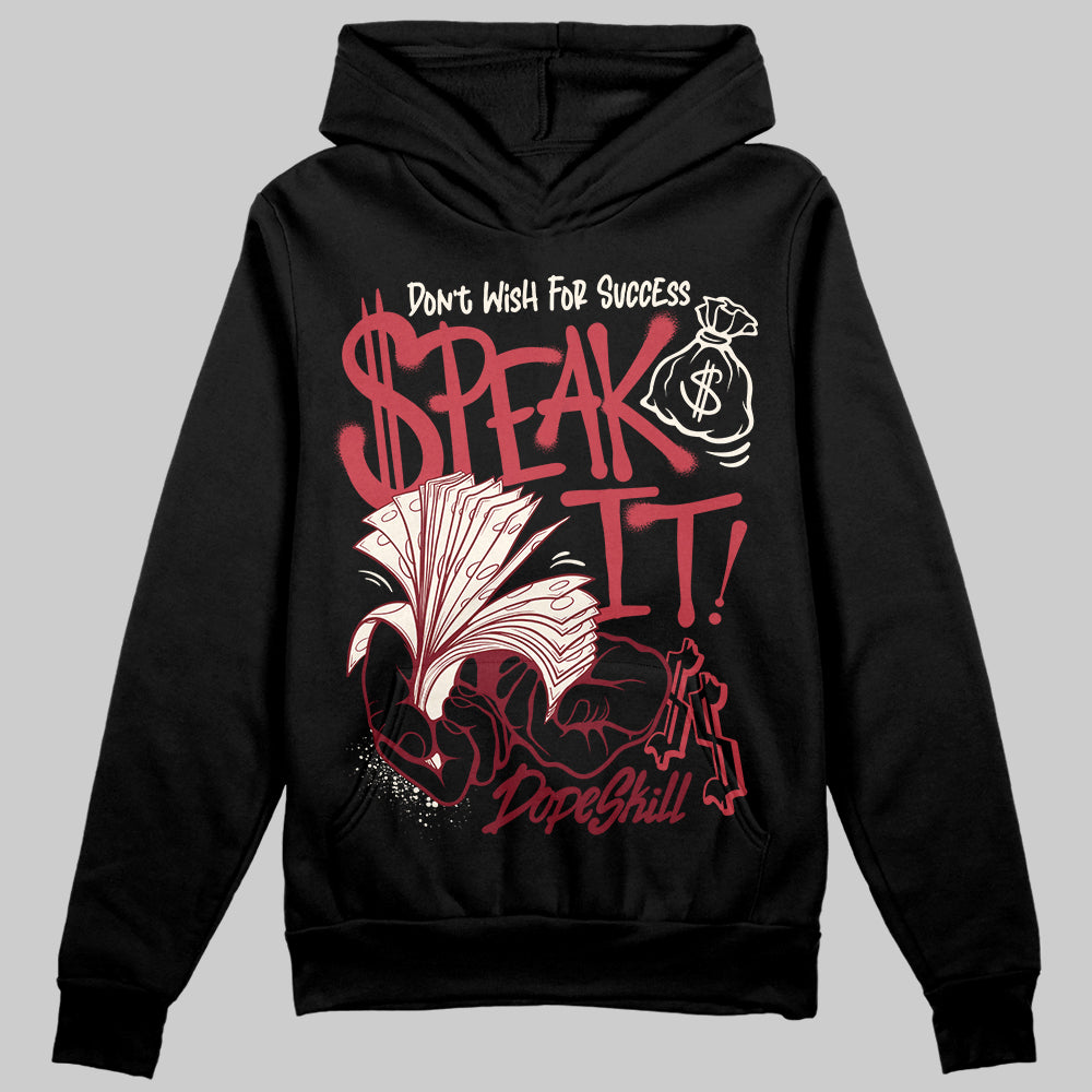 Jordan 4 “Sierra Red" DopeSkill Hoodie Sweatshirt Speak It Graphic Streetwear - Black