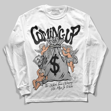 Jordan 3 “Off Noir” DopeSkill Long Sleeve T-Shirt Money Bag Coming Up Graphic Streetwear - White