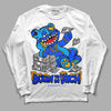 Royal Blue Sneakers DopeSkill Long Sleeve T-Shirt Born To Be Rich Graphic Streetwear - White