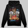 Black and White Sneakers DopeSkill Hoodie All Hustle No Luck Graphic Streetwear - Black
