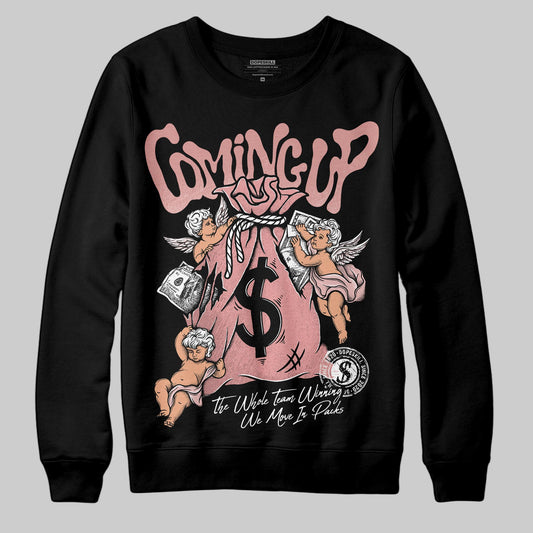 Jordan 40 “Dusty Rose” DopeSkill Sweatshirt Money Bag Coming Up Graphic Streetwear - Black