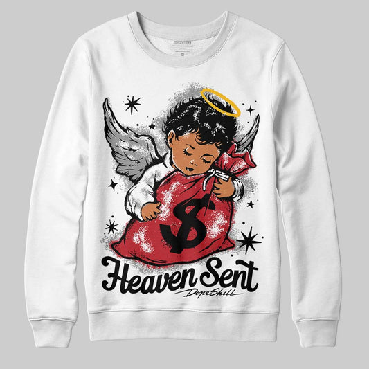 Jordan 14 Retro ‘Black Toe’ DopeSkill Sweatshirt Heaven Sent Graphic Streetwear - White