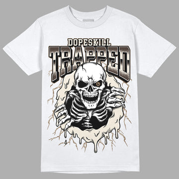 Travis Scott x Jordan 1 Low OG “Reverse Mocha” DopeSkill T-Shirt Trapped Halloween Graphic Streetwear - White