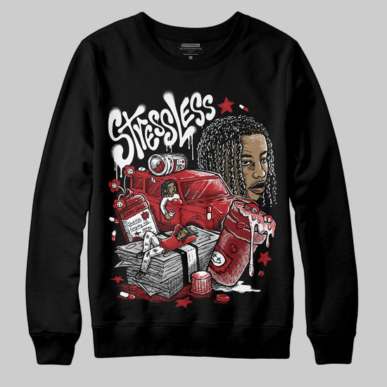 Jordan 12 Retro Flu Game (2025) DopeSkill Sweatshirt Stressless Graphic Streetwear - Black