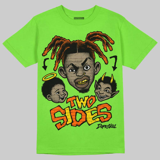 Neon Green Sneakers DopeSkill T-Shirt Two Sides Graphic Streetwear - Lime