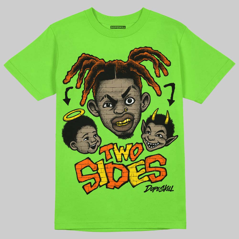 Neon Green Sneakers DopeSkill T-Shirt Two Sides Graphic Streetwear - Lime
