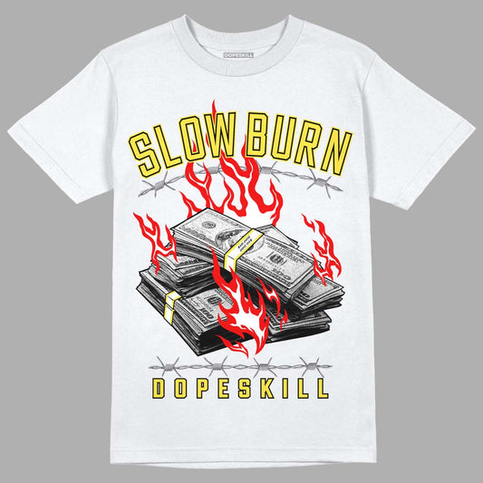 Jordan 11 Low 'Yellow Snakeskin' DopeSkill T-Shirt Slow Burn Graphic Streetwear - White