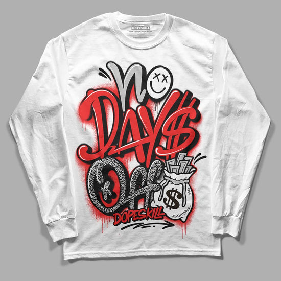 Jordan Spizike Low Bred DopeSkill Long Sleeve T-Shirt No Days Off Graphic Streetwear - White 