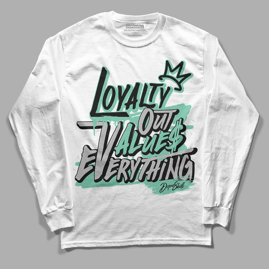 Jordan 3 "Green Glow" DopeSkill Long Sleeve T-Shirt LOVE Graphic Streetwear - White 