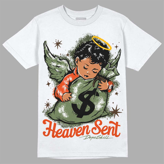 Olive Sneakers DopeSkill T-Shirt Heaven Sent Graphic Streetwear - White