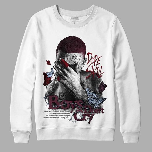 Jordan 5 Retro Burgundy (2023) DopeSkill Sweatshirt Boys Don't Cry Graphic Streetwear - White