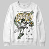 Jordan 4 WMNS “Seafoam” (2025) DopeSkill Sweatshirt Nevermind Graphic Streetwear - White