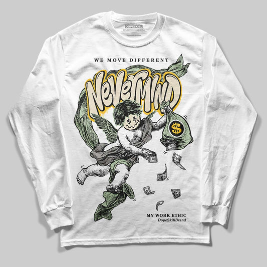 Jordan 4 WMNS “Seafoam” (2025) DopeSkill Long Sleeve T-Shirt Nevermind Graphic Streetwear - White