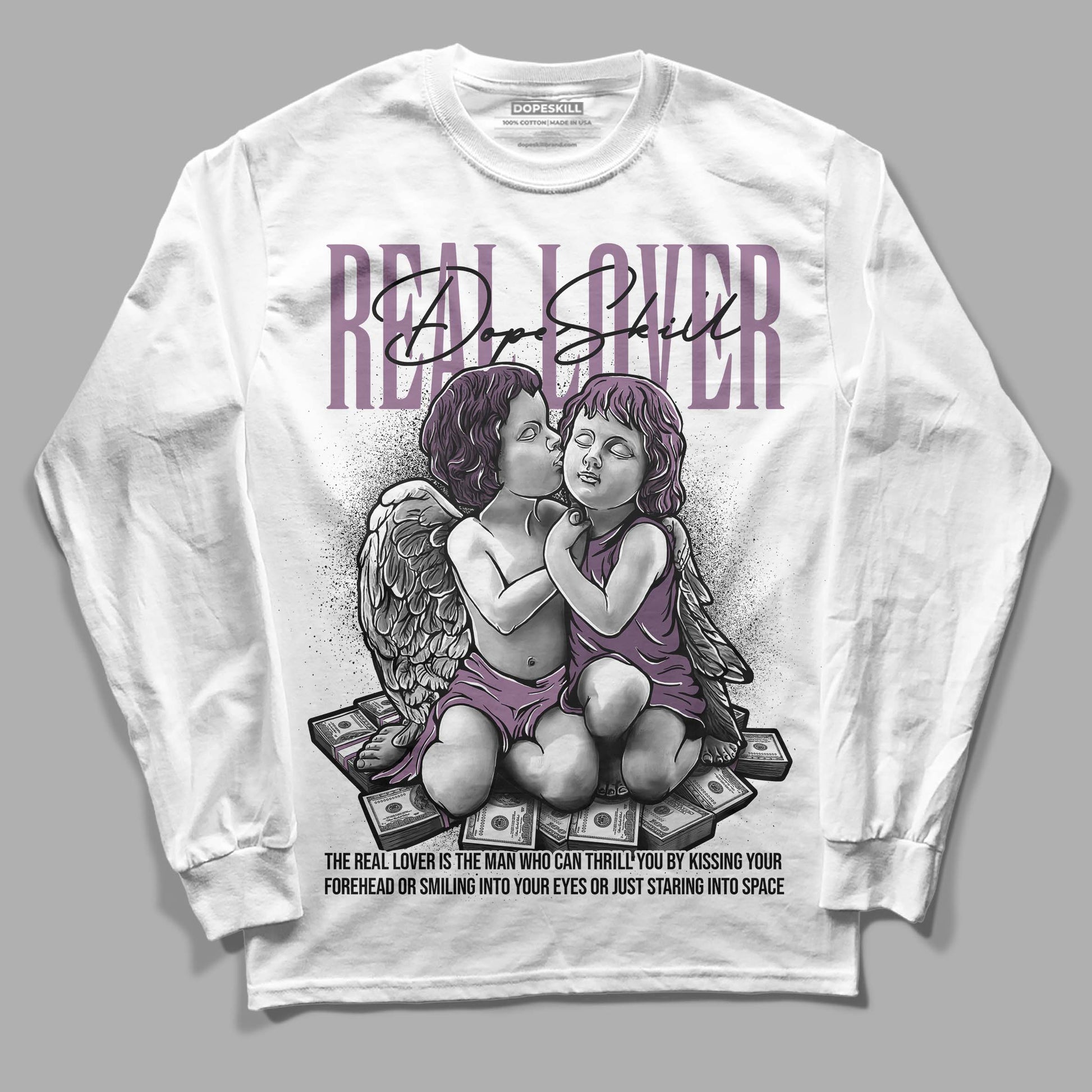 Jordan 2 “Mauve/Off-Noir” DopeSkill Long Sleeve T-Shirt Real Lover Graphic Streetwear - White 