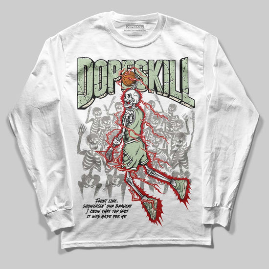 Jordan 4 WMNS “Seafoam” (2025) DopeSkill Long Sleeve T-Shirt Thunder Dunk Graphic Streetwear - White