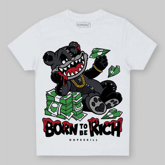 Jordan 3 Retro Black Cat DopeSkill Toddler Kids T-shirt Born To Be Rich Graphic Streetwear - White 