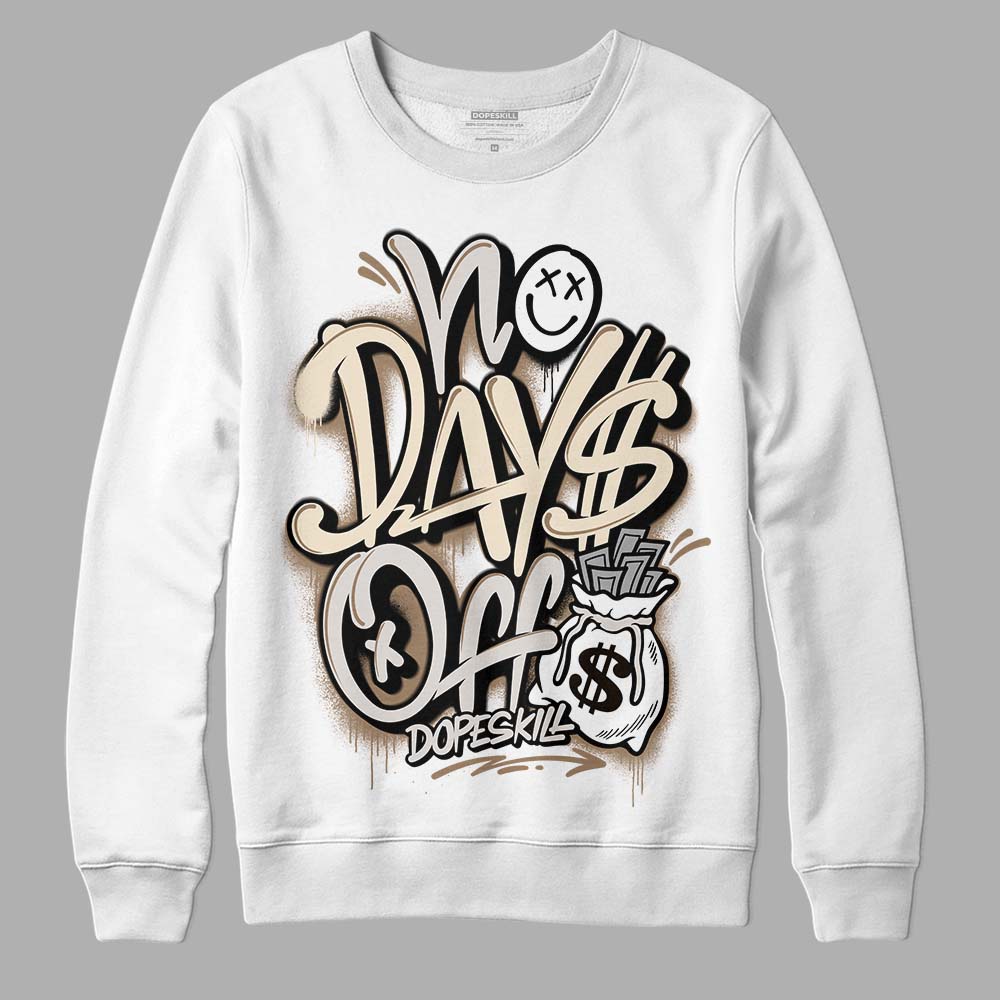 Jordan 5 SE “Sail” DopeSkill Sweatshirt No Days Off Graphic Streetwear - White