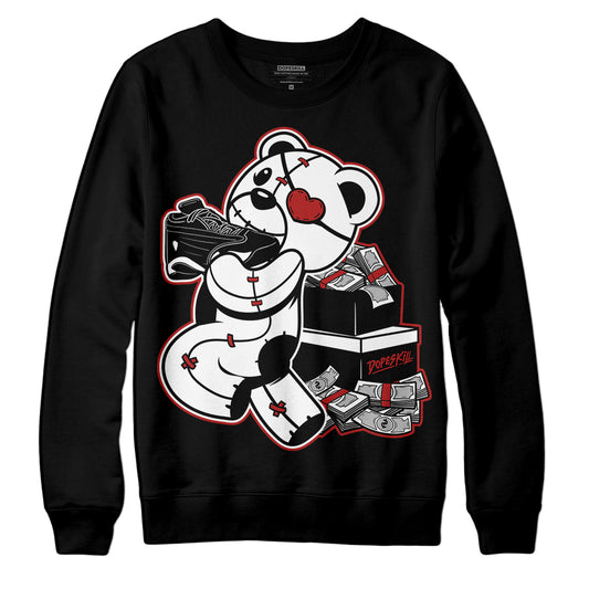 Jordan 14 "Black/White" DopeSkill Sweatshirt Bear Steals Sneaker Graphic Streetwear - Black