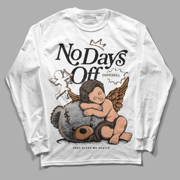 Jordan 1 Retro High OG Palomino DopeSkill Long Sleeve T-Shirt New No Days Off Graphic Streetwear - White