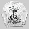 Jordan 9 Cool Grey DopeSkill Long Sleeve T-Shirt Flexin' Graphic Streetwear - White