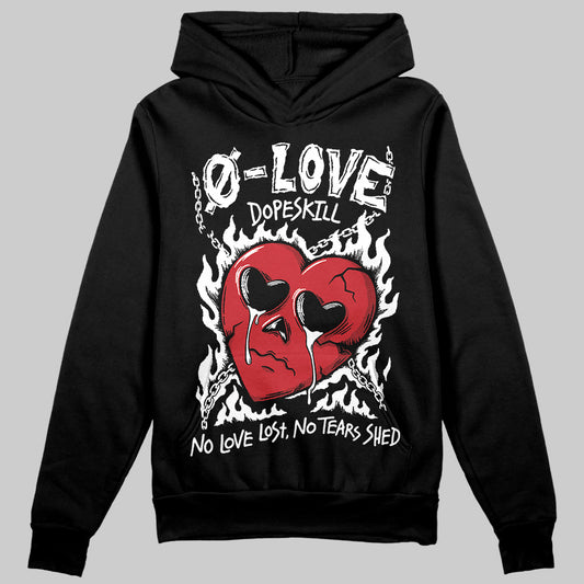 Jordan 11 “Bred Velvet” DopeSkill Hoodie Sweatshirt Crying Heart Graphic Streetwear - Black