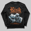 Orange Sneakers DopeSkill Long Sleeve T-Shirt Risk Is Better Than Regret Graphic Streetwear - Black