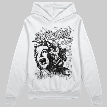 Grey Sneakers DopeSkill Hoodie Fix Your Energy Graphic Streetwear - White 