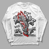 Jordan 2 Retro "Black Cement" DopeSkill Long Sleeve T-Shirt True Love Will Kill You Graphic Streetwear - White 