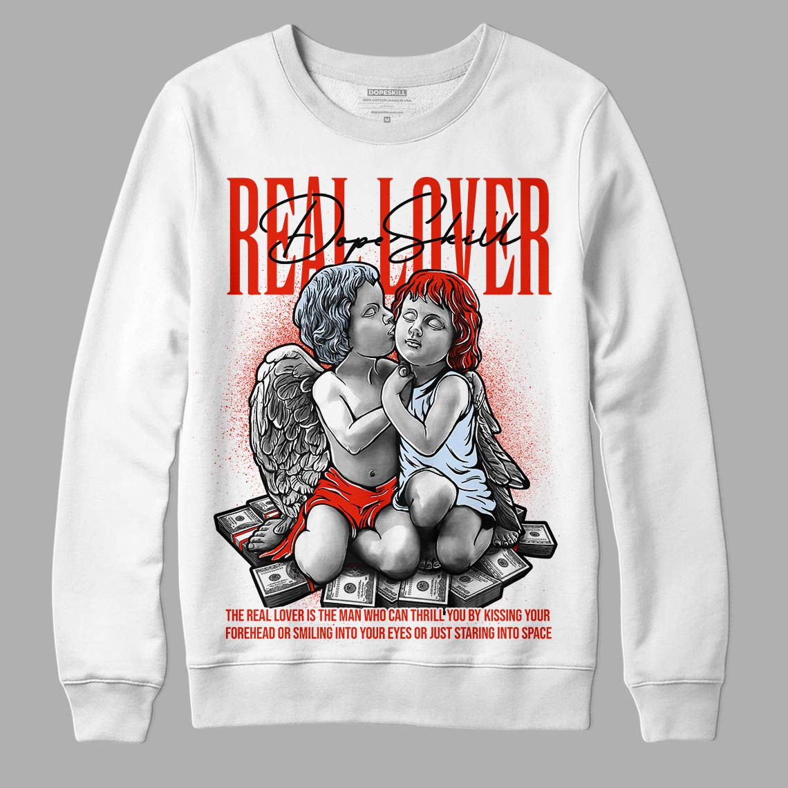 Jordan 6 Retro Toro Bravo DopeSkill Sweatshirt Real Lover Graphic Streetwear - White