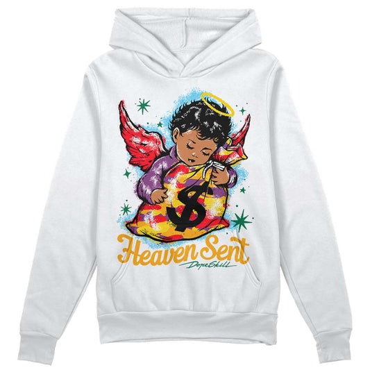 Jordan 1 Mid GS 'Six Championships DopeSkill Hoodie Sweatshirt Heaven Sent Graphic Streetwear - White