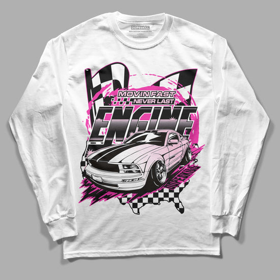 Pink Sneakers DopeSkill Long Sleeve T-Shirt ENGINE Tshirt Graphic Streetwear - White