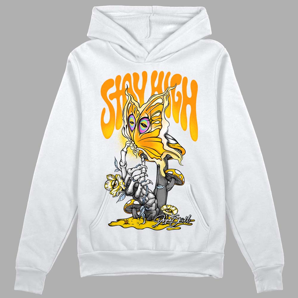 Jordan 6 “Yellow Ochre” DopeSkill Hoodie Sweatshirt Stay High Graphic Streetwear - White