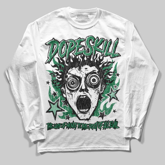 Green Sneakers DopeSkill Long Sleeve T-Shirt Root of Evil Graphic Streetwear - White