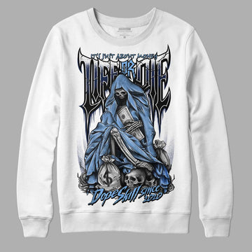 Jordan 5 Midnight Navy DopeSkill Sweatshirt Life or Die Graphic Streetwear