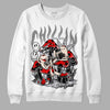 Jordan 2 Retro "Black Cement" DopeSkill Sweatshirt Chillin Graphic Streetwear - White