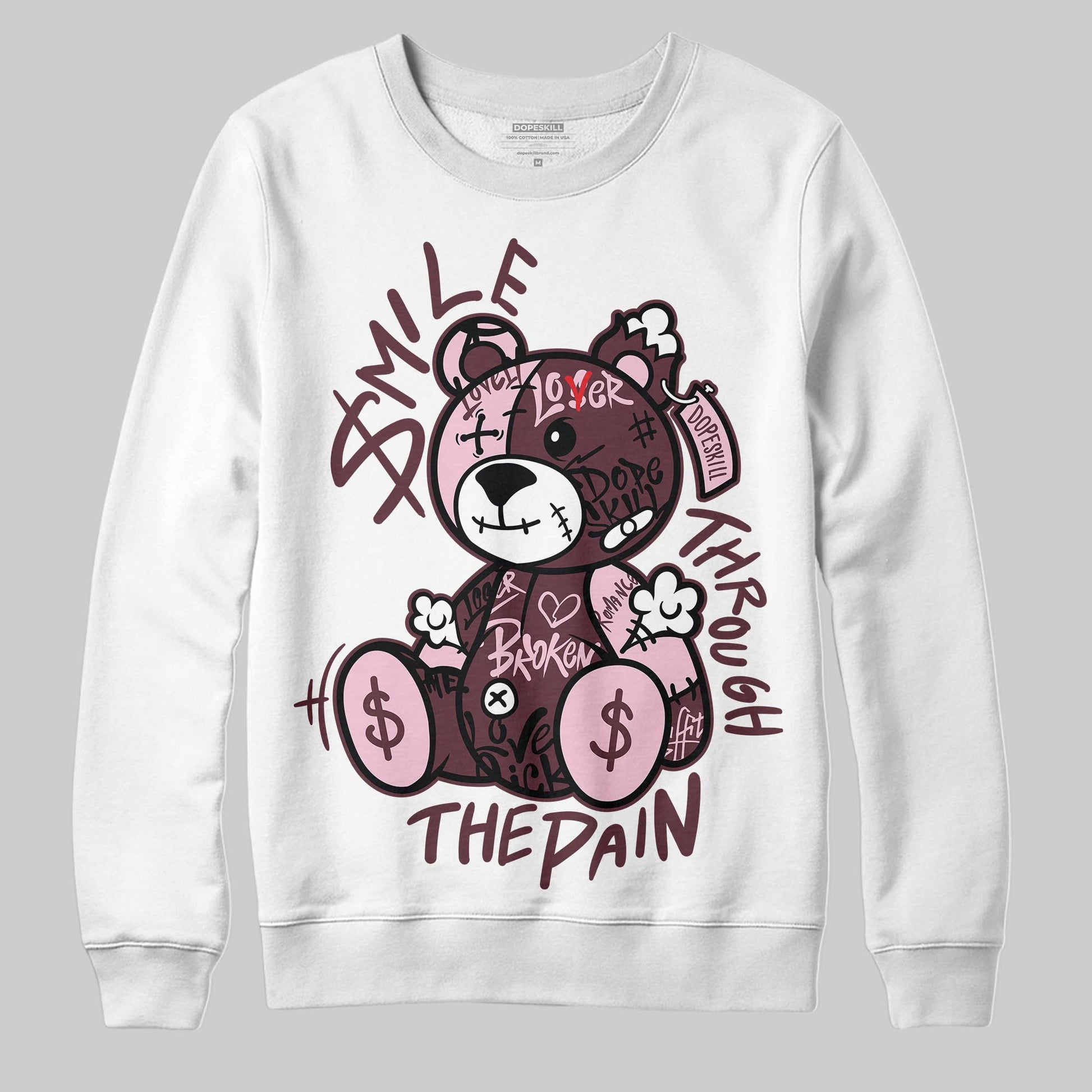 Asics Gel-Cumulus 16 "Port Royal" DopeSkill Sweatshirt Smile Through The Pain Graphic Streetwear - White