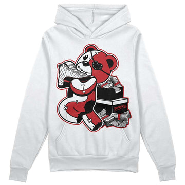 Jordan 12 “Red Taxi” DopeSkill Hoodie Sweatshirt Bear Steals Sneaker Graphic Streetwear - White 