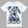 Jordan 1 Mid Diffused Blue DopeSkill T-Shirt Hurt Bear Graphic Streetwear - White 